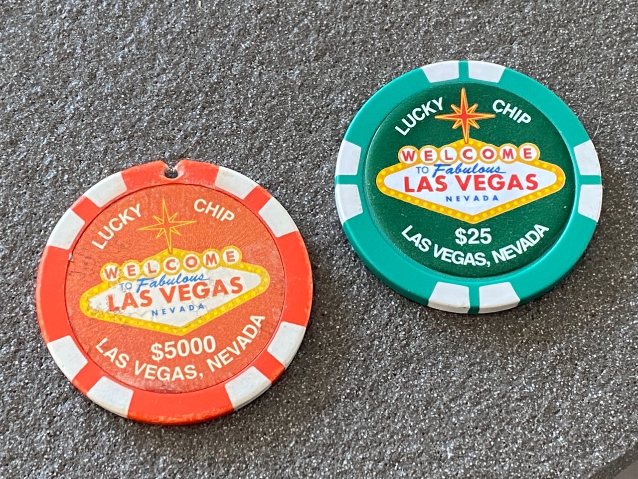 Der grübe Chip ist mein Glücksbringer.